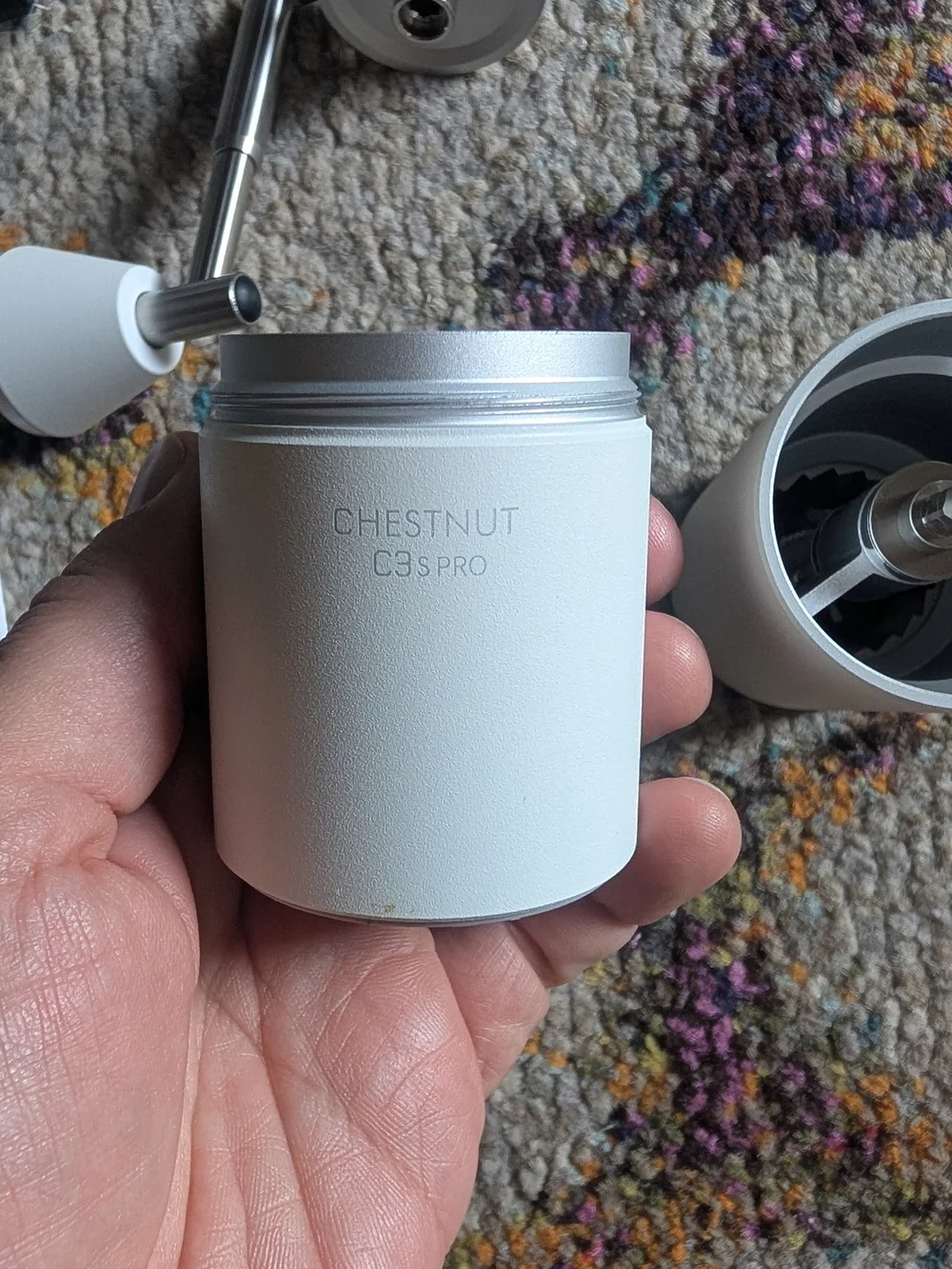 White Manual Coffee Grinder